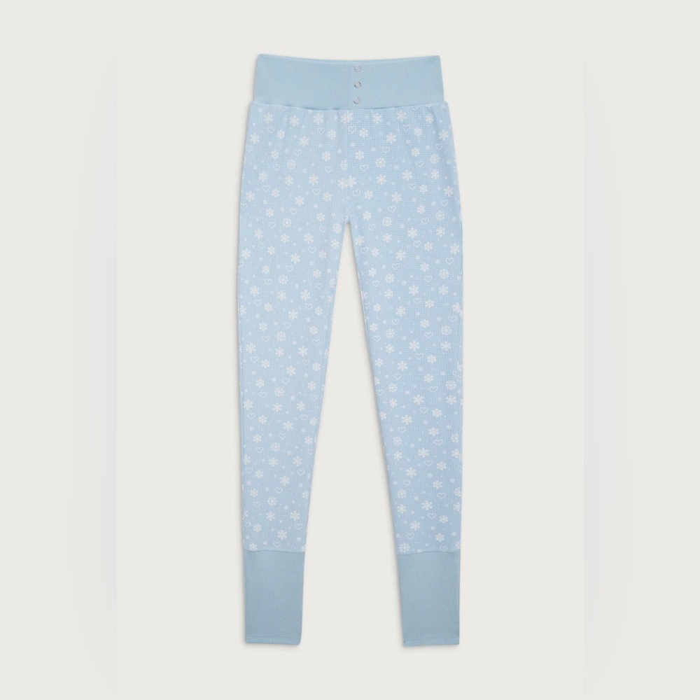 Frankie's Bikinis Light Blue Snowflake Leggings